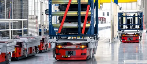 An AMR in factory environment