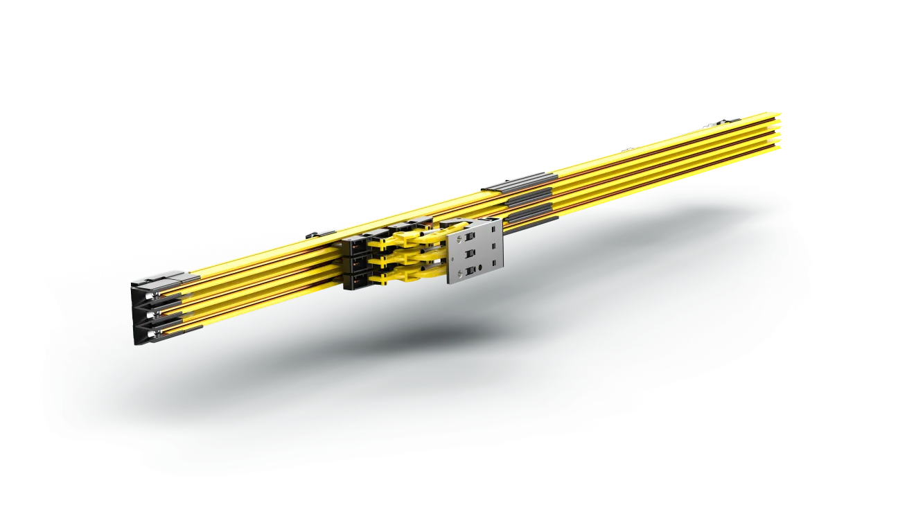 Conductix-Wampfler MultiLine 0835 multipole conductor rail with three poles