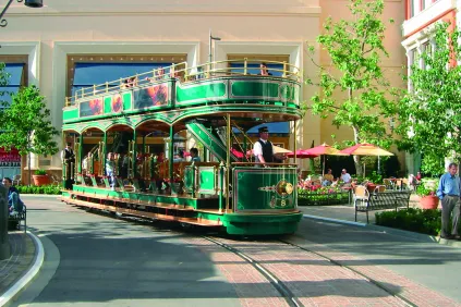 Trolley in a Theme Park