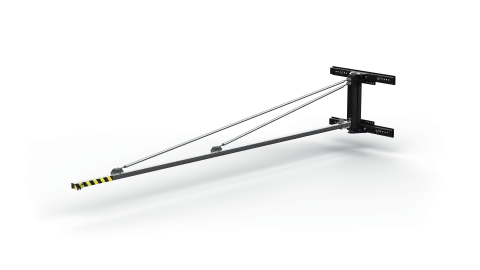 Slewing jib booms