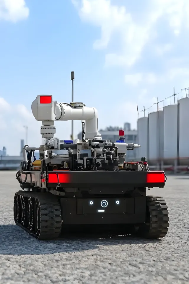 An Autonomous Security Robot Operating in a Hazardous Environment