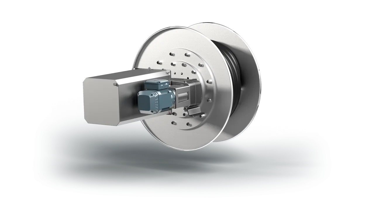 Motor driven reels up to 400Gbps (Fiber optic)